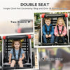 3-in-1 Bike Trailer for Kids, Running Stroller with 2 Seats, Jogging Cart with 5-Point Harness, Storage Units, Red