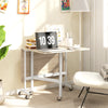 Six-Seater Drop-Leaf Dining Table with Wheels, White