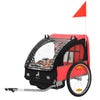2-Seat Child Bike Trailer for Kids with a Strong Steel Frame, 5-Point Safety Harnesses, & Comfortable Seat, Red