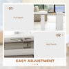Extendable Dining Table, Expandable Kitchen Table for Small Spaces, Seats up to 6 People, Dark, White