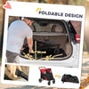 Foldable Pet Stroller with Universal Front Wheels, Shock Absorber, Dog Cat Carriage for Large & Medium Dogs, Red