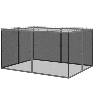 Replacement Mosquito Netting for Gazebo 10' x 13' Black Screen Walls for Canopy with Zippers