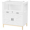 Hamster Cage with Storage Cabinet, Small Animal Cage with Pull Out Drawer and Acrylic Panels, 30