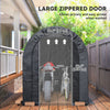 5' x 8' Outdoor Storage Shed, Heavy Duty Galvanized Steel Portable Shed for Bike, Motorcycle, Garden Tools, Black