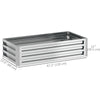 Galvanized Raised Garden Bed, Outdoor Planter Box for Vegetables, Flowers, Herbs, 4' x 2' x 1', Silver