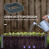 Set of 2 Raised Garden Bed, Steel Elevated Planter Box for Flowers, Herbs, Succulents, 39