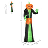 9ft Inflatable Halloween Decoration Pumpkin Head Ghost, Blow-Up Outdoor LED Display for Lawn, Garden, Party