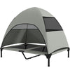Elevated Dog Bed with Canopy Raised Dog Bed  Washable Mesh Steel Frame 41.7