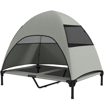 Elevated Dog Bed with Canopy Raised Dog Bed  Washable Mesh Steel Frame 41.7