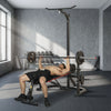 Soozier Multi-Function Home Gym Machine with Bench Press Rack, Squat Rack and Lat Pulldown System, Black