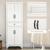 Freestanding Storage Cabinet, Kitchen Pantry Cabinet with 2 Shelves, 4 Doors for Dining Room