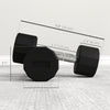Soozier 2 x 10lbs Dumbbells Set with Non-Slip Grip, Rubber Covered Weights for Men Women Home Gym Workout