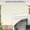 10' x 13' Backyard Pergola with UV30+ Protection Canopy and Steel Frame for Porch, Patio, Deck, Cream White