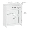 Bathroom Storage, Bathroom Cabinet with 2 Doors, Adjustable Shelves for Living Room Kitchen, 23.6