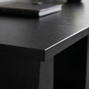 63 Inch Computer Desk with Trapezoidal Frame Light Black Wood Grain