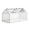 Portable Mini Tunnel Greenhouse Garden Warm House with 2 Windows Steel Frame PE Cover, 47