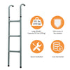 Steel Trampoline Ladder, Fit 12ft & 14ft Trampoline, 3-Step Trampoline Ladder, Trampoline Accessories, 330 lbs Capacity