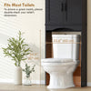Over the Toilet Storage Cabinet Freestanding Bathroom Organizer with 2 Doors and Open Shelf Black