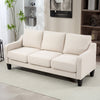 3 Seater Sofa, Modern Couch with Pocket Spring, Linen Upholstered, Thick Padded