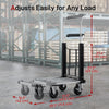 330 lbs Heavy Duty Hand Truck, Folding Trolley, Dolly with Adjustable Handle and Extendable Platform, Silver and Black