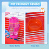 18.5'' Hamster Cage with Exercise Wheel and Water Bottle Dishes, Rat House and Habitats 2 Storey Design, Red