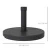 33 lbs Concrete Parasol Base, Heavy Duty Patio Umbrella Stand, 18.3