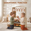 Wooden Grocery Store Playset Pretend Play with Play Food, Cash Register, Chalkboard, 61 Accessories for Boys & Girls 3-8