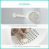 Cat Litter Box with Anti-Sand Tunnel, Scoop, Open Top, Odor Control & Easy to Clean, White
