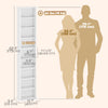 9-Tier DVD Shelf with 7 Adjustable Shelves, Slim CD Shelf, Holds 252 CDs, 147 DVDs or 189 Blu-rays, White