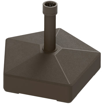 Patio Umbrella Base Holder, Heavy Duty Outdoor Umbrella Stand Base, Poolside, Brown