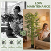 6 FT Artificial Tree Bamboo Tree Fake Plants in Pot for Home Office Living Room Decor, Green