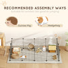 Pet Playpen, DIY Cage House for Small Animals, Guinea Pigs, Hedgehogs, Black