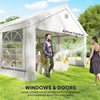 20' x 13' Party Tent, Heavy Duty Gazebo Canopy with Windows, Outdoor Party Wedding Tent with 4 Removable Sidewalls White