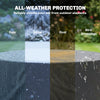 Heavy Duty Outdoor Patio Furniture Cover, Waterproof Round Table Cover for Weather Protection 84.3