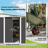 11' x 9' Steel Garden Storage Shed, Outdoor Metal Tool House with Double Sliding Doors & 2 Air Vents, Dark Grey