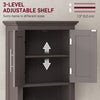 Bathroom Wall Cabinet, Medicine Cabinet, Toilet Storage Cabinet with Shelf for Living Room and Entryway, Brown
