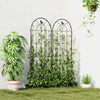 Set of 2 Metal Garden Trellis, Decorative Trellis Panels, Bird Design, 150 x 50 cm, Black