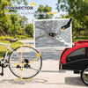 Elite II Dog Bike Trailer 2-In-1 Pet Stroller Cart Bicycle Wagon Cargo Carrier Attachment for Travel with Suspension and Storage Pockets, Red