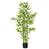 5FT Artificial Bamboo Tree Faux Decorative Plant in Nursery Pot for Indoor Décor