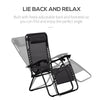 Zero Gravity Chair Set of 2 Patio Chair with Side Table Cupholders and Pillows for Pool, Backyard, Lawn, Black
