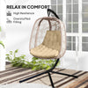Outdoor Swing Cushion, Tufted Patio Cushion Replacement for Garden Chair Egg Chair,  Indoor Outdoor Seat Cushion, Beige