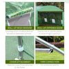 13' x 10' x 6.6'  Walk-in Polytunnel Greenhouse, Outdoor Garden Tunnel Greenhouse Tent with Zipped Roll-Up Door and 6 Mesh Windows, Green