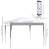 10 x 10ft Folding Pop Up Tent Outdoor Gazebo Canopy with Carrying Bag, White