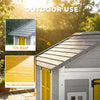 Wooden Playhouse for Kids Outdoor with Door, Windows, Planter Pots and Boxes for Toddlers 3-8 Years, Grey