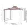 10'x10' Garden Gazebo Patio Canopy Portable Party Event Backyard w/ Mosquito Netting