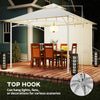10' x 10' Patio Gazebo, Double Roof Outdoor Gazebo Canopy Shelter with Storage, Hook, Metal Frame