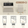 Storage Ottoman Bench, Velvet Upholstered Foldable Ottoman Footrest, Foot Stool with Wood Legs for Living Room, Bedroom