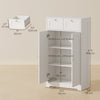 Bathroom Floor Cabinet with 2 Drawers - White