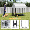 Outdoor Dog Kennel with Roof, 6' x 4' x 6' Heavy Duty Welded Wire Dog Playpen Enclosure with Escape-proof Lock