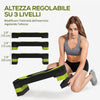 Adjustable Aerobic Stepper, Exercise Step Platform, Step Exercise Trainer, Workout Fitness Yoga Risers, 4